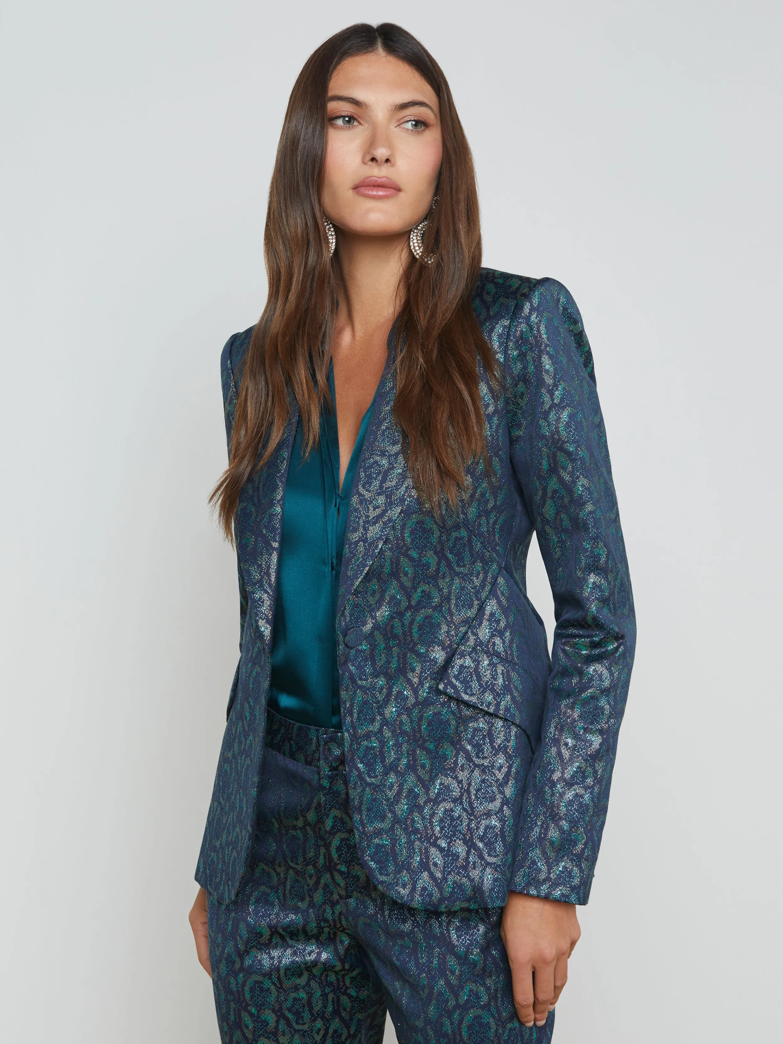 L'AGENCE BLAZER EN JACQUARD CHAMBERLAIN- Ensembles Assortis | Blazers Et Vestes