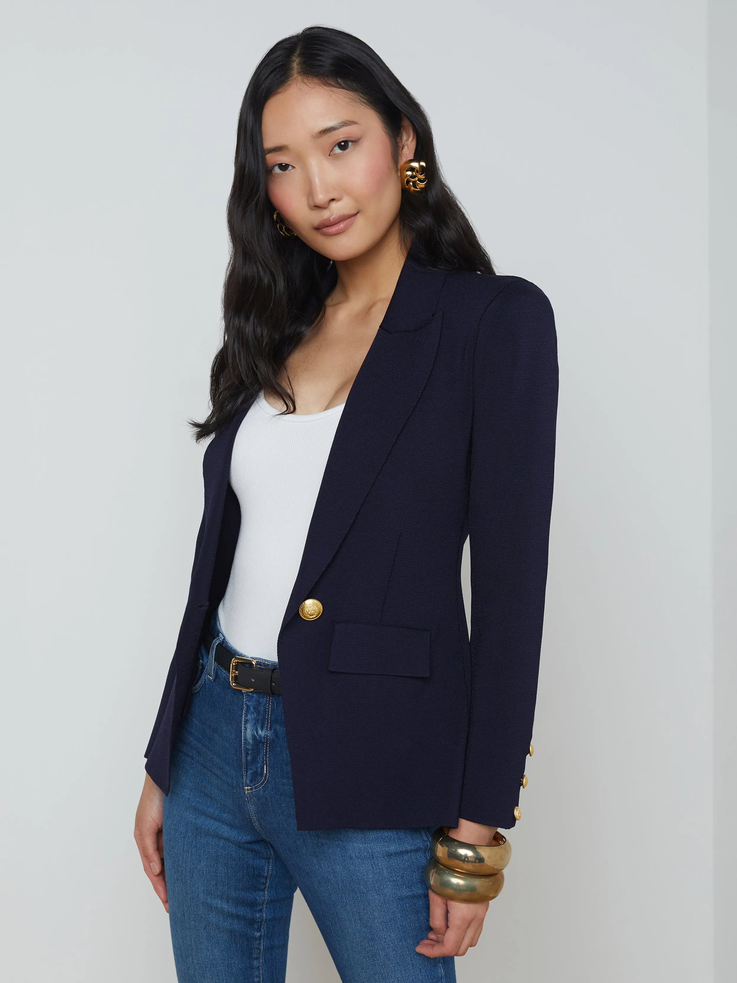 L'AGENCE BLAZER EN MAILLE CHAMBERLAIN- Maille | Blazers Et Vestes