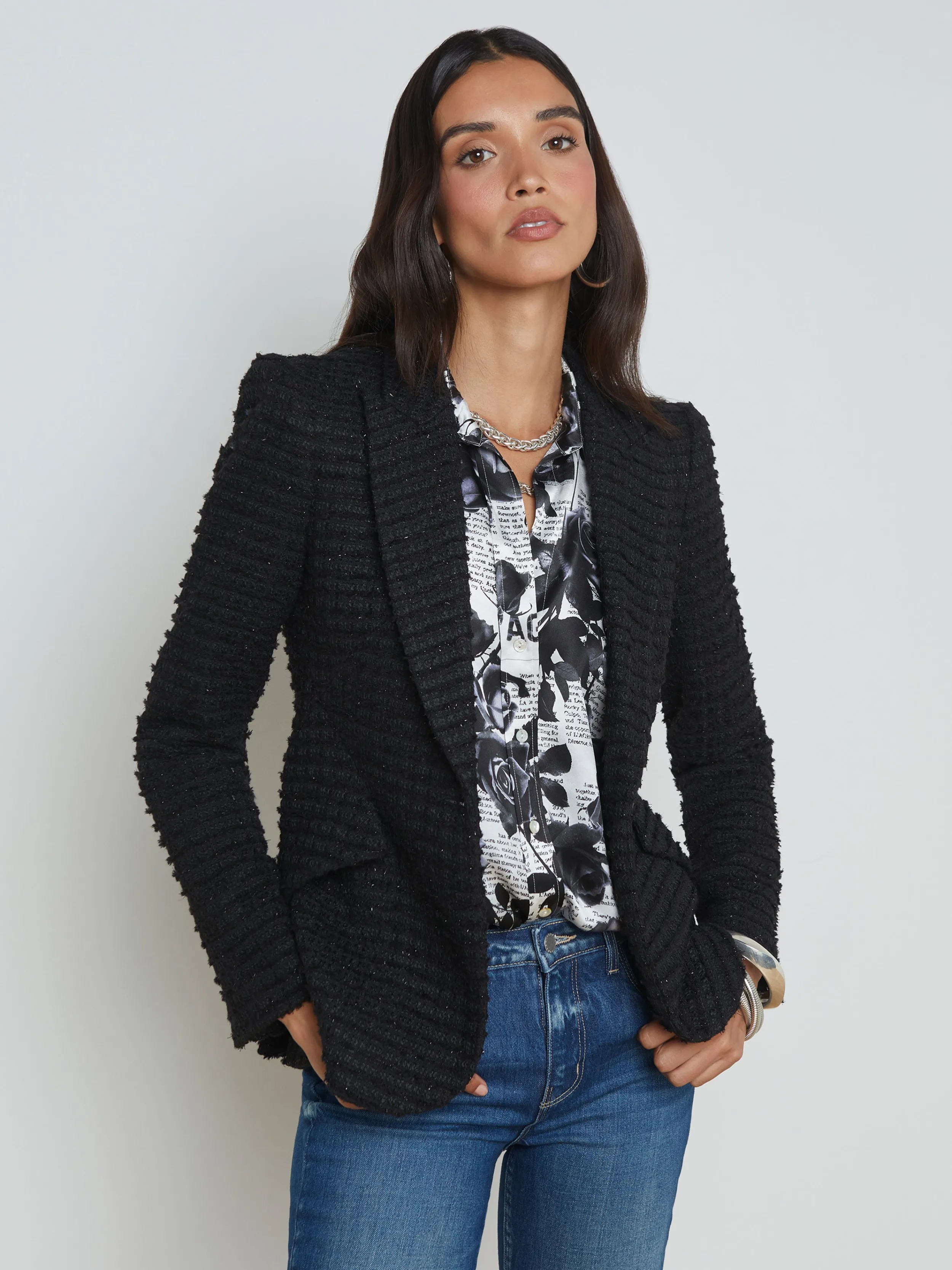 L'AGENCE BLAZER EN TWEED CHAMBERLAIN- Blazers Et Vestes