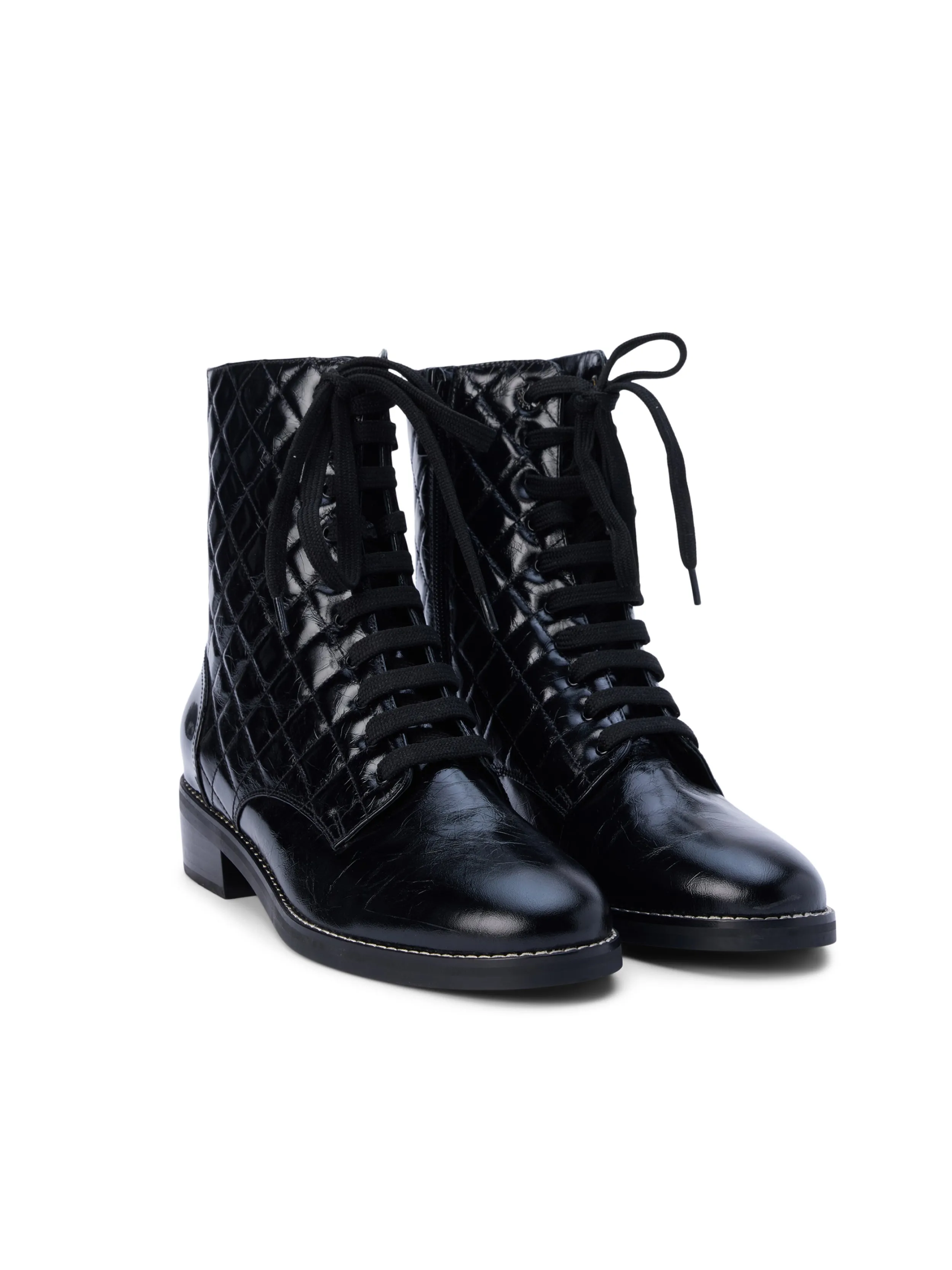 L'AGENCE BOTTE EN CUIR VERNI DESIREE- Bottes Et Bottines