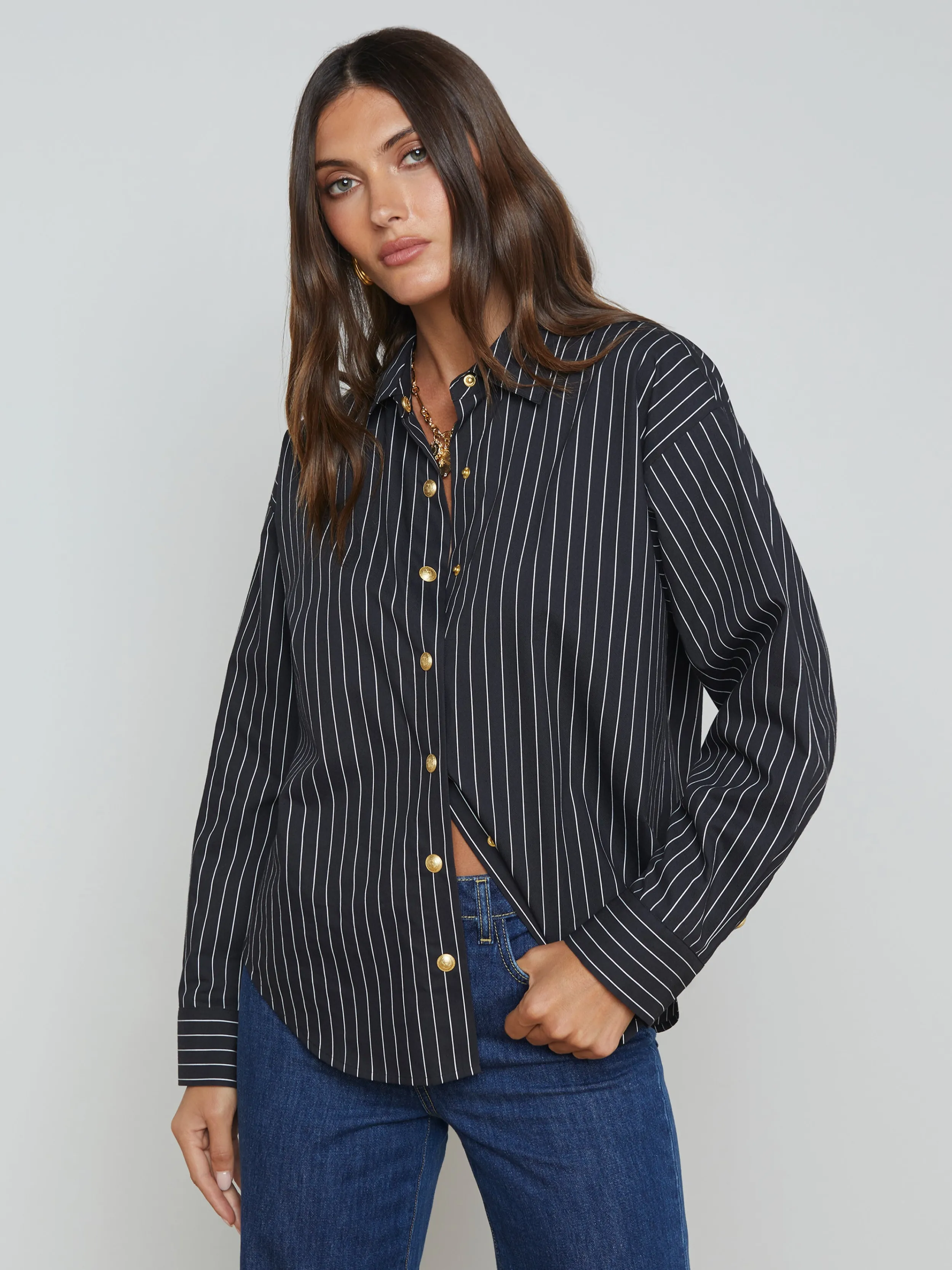 L'AGENCE CHEMISE BOUTONNÉE OVERSIZE RIPLEY- Chemisiers Et Hauts