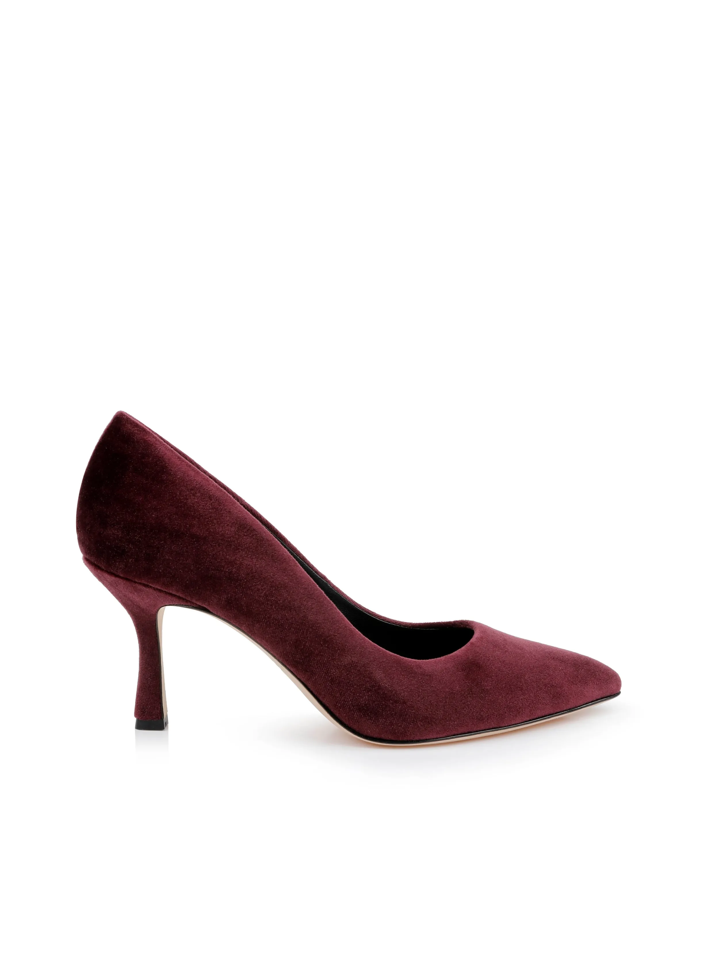 L'AGENCE ESCARPIN FLEUR EN VELOURS- Talons