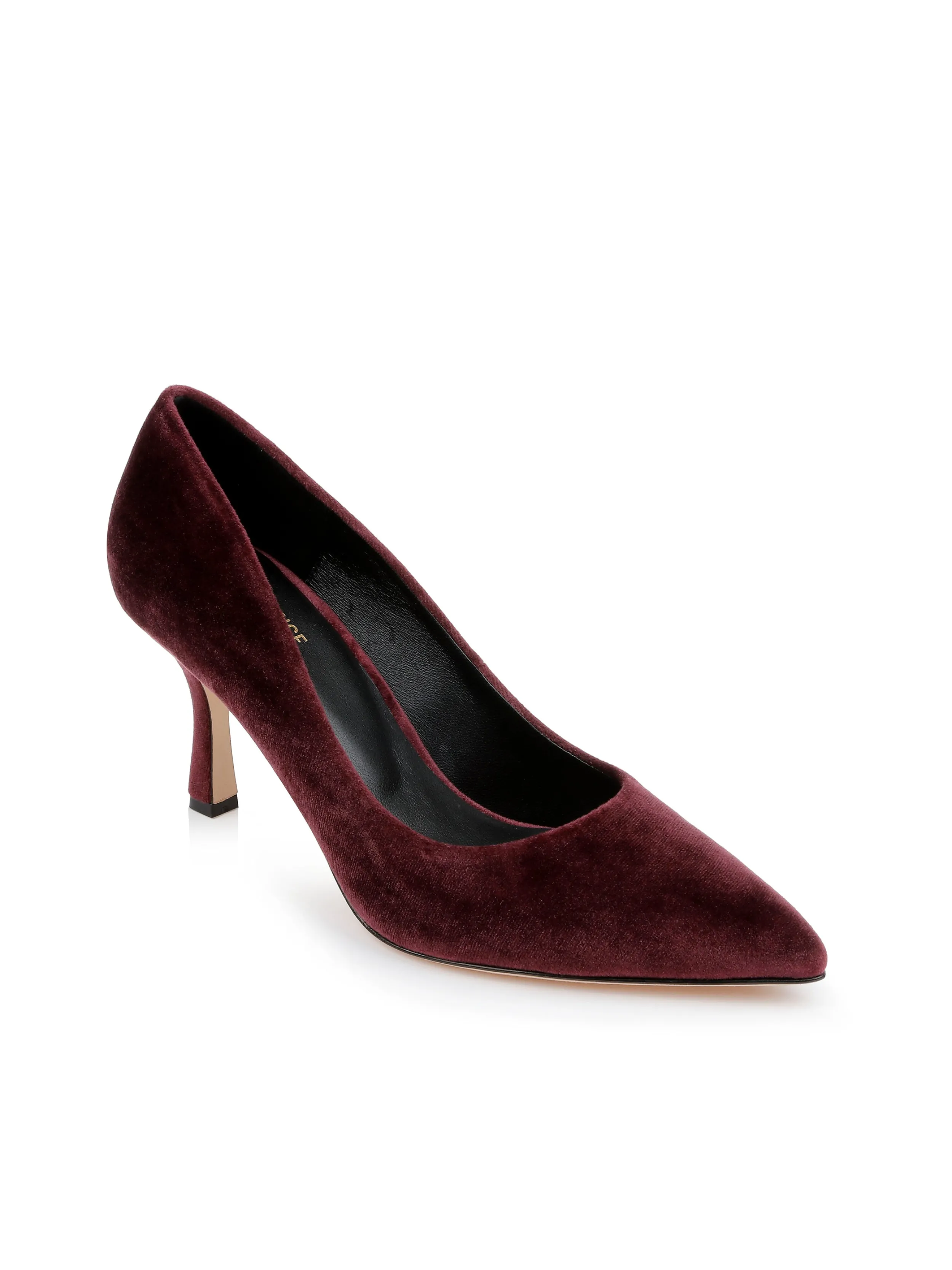 L'AGENCE ESCARPIN FLEUR EN VELOURS- Talons