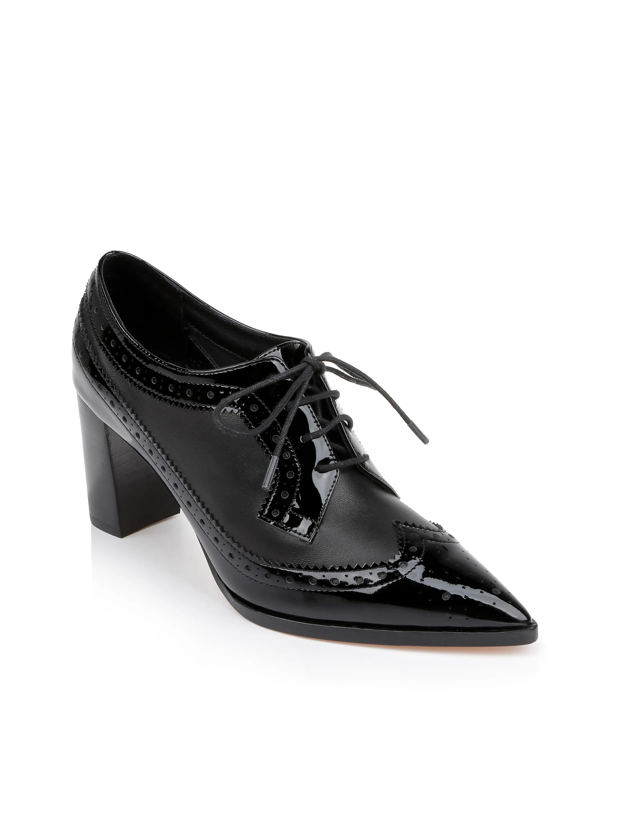 L'AGENCE ESCARPIN OXFORD EN CUIR ELODIE- Talons