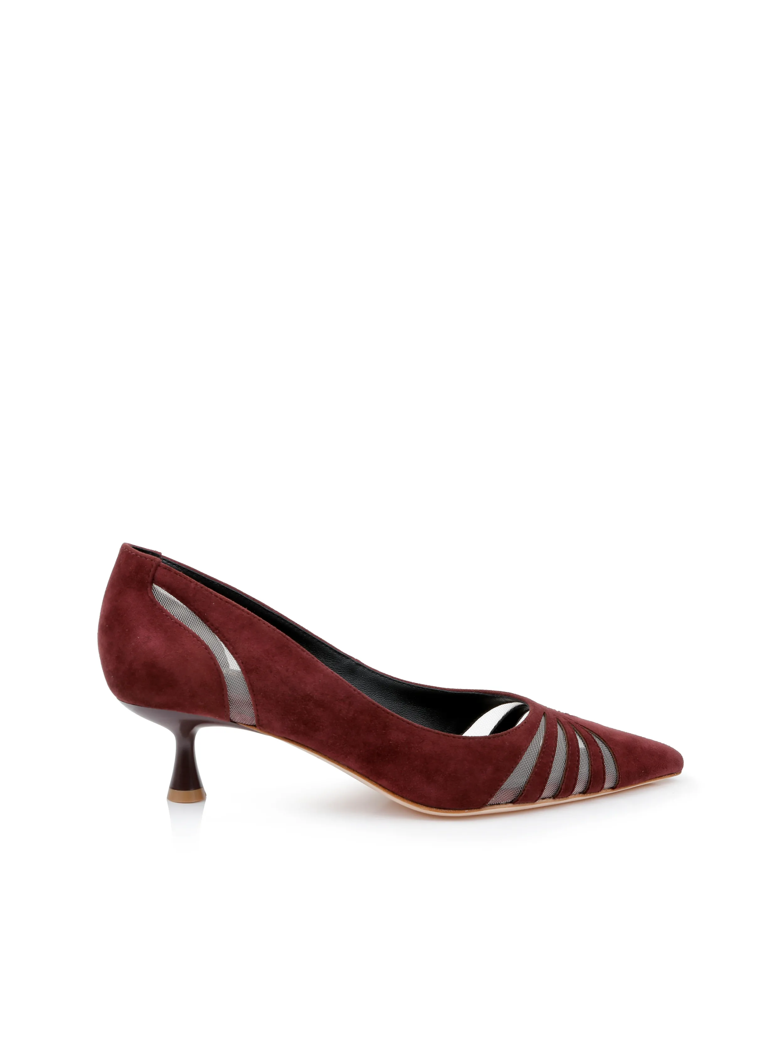 L'AGENCE ESCARPINS CHATON EN DAIM EGLANTINE- Talons