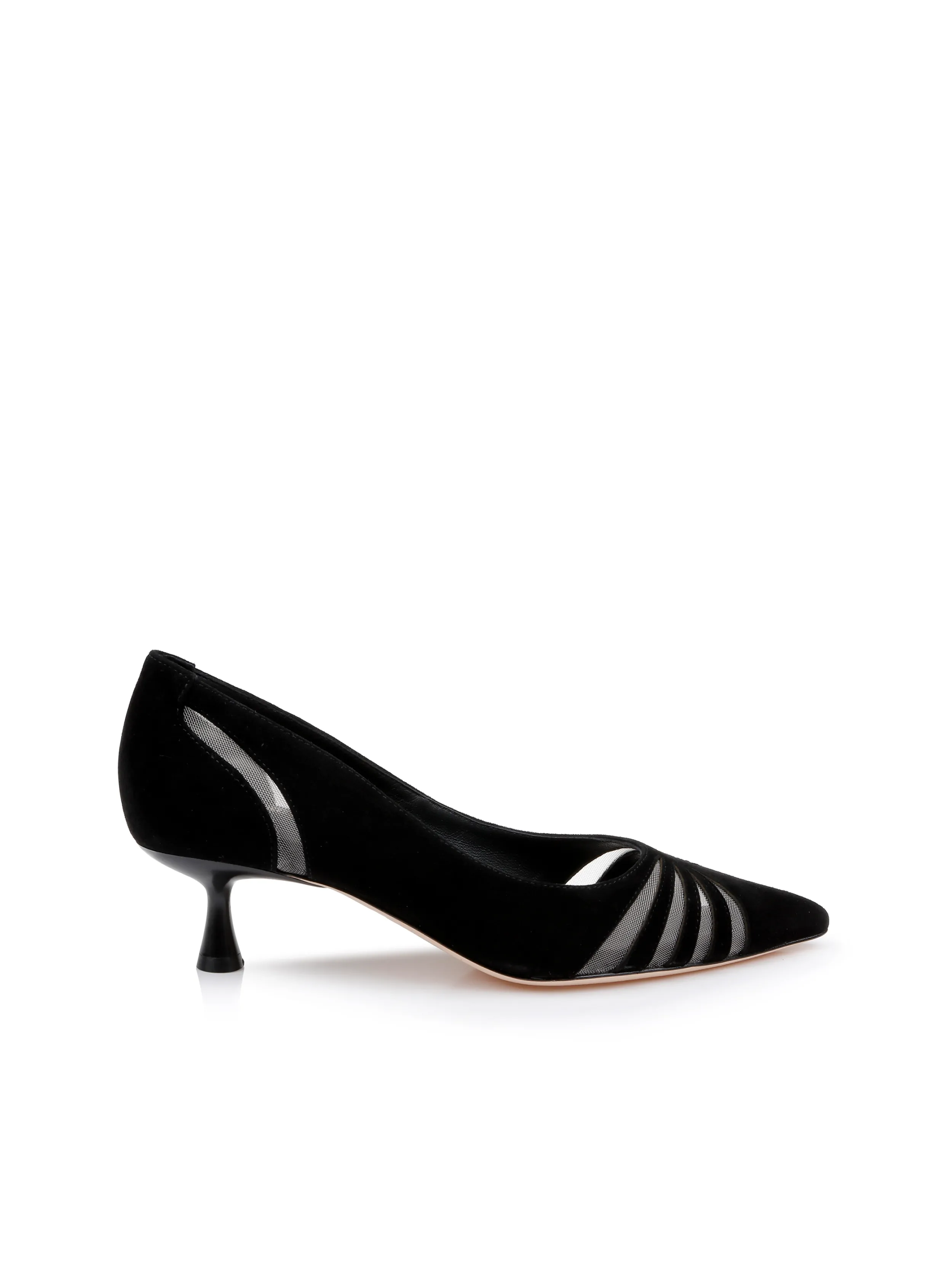 L'AGENCE ESCARPINS CHATON EN DAIM EGLANTINE- Talons