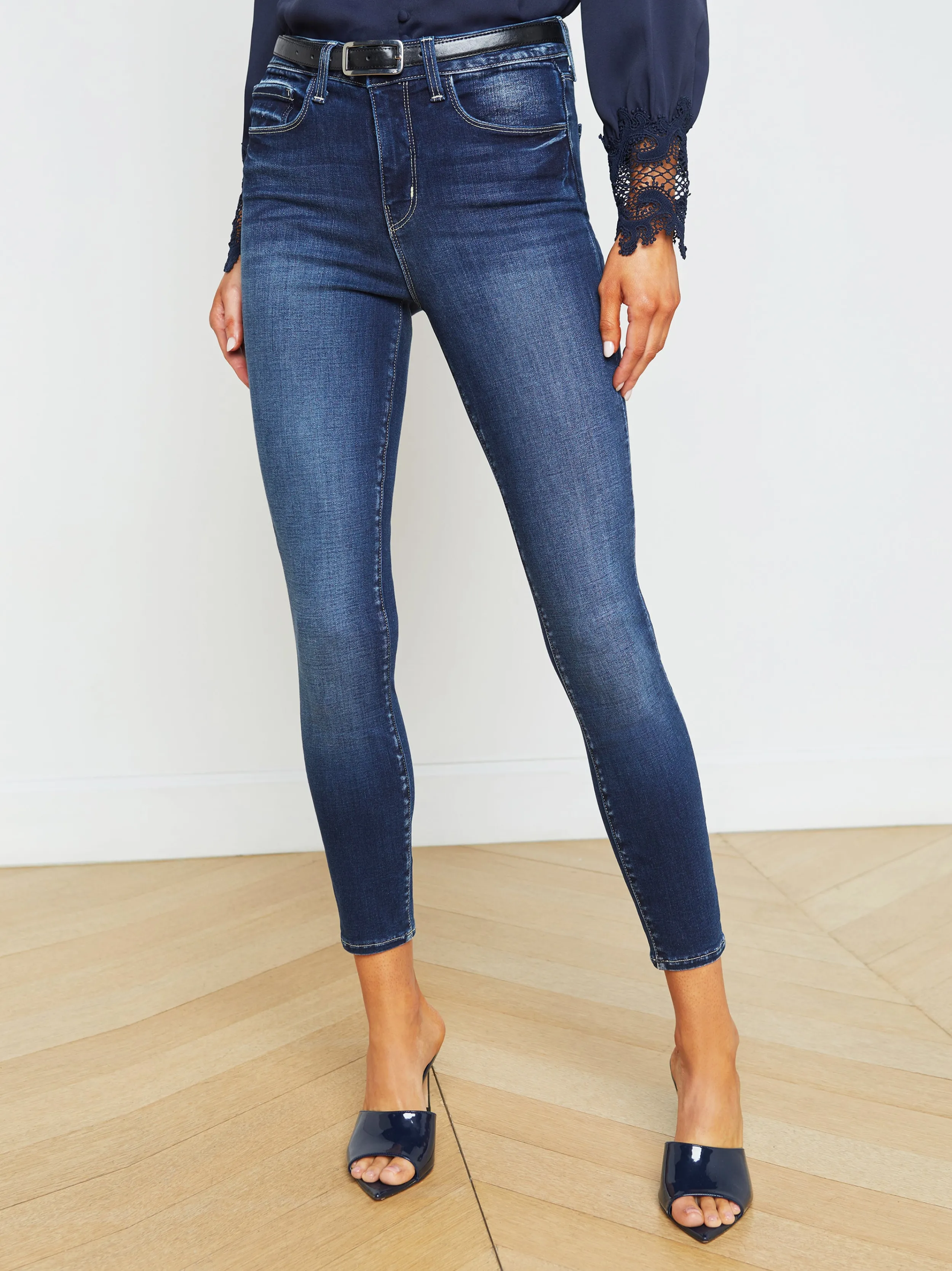 L'AGENCE JEAN SKINNY MARGOT- Denim Vieilli