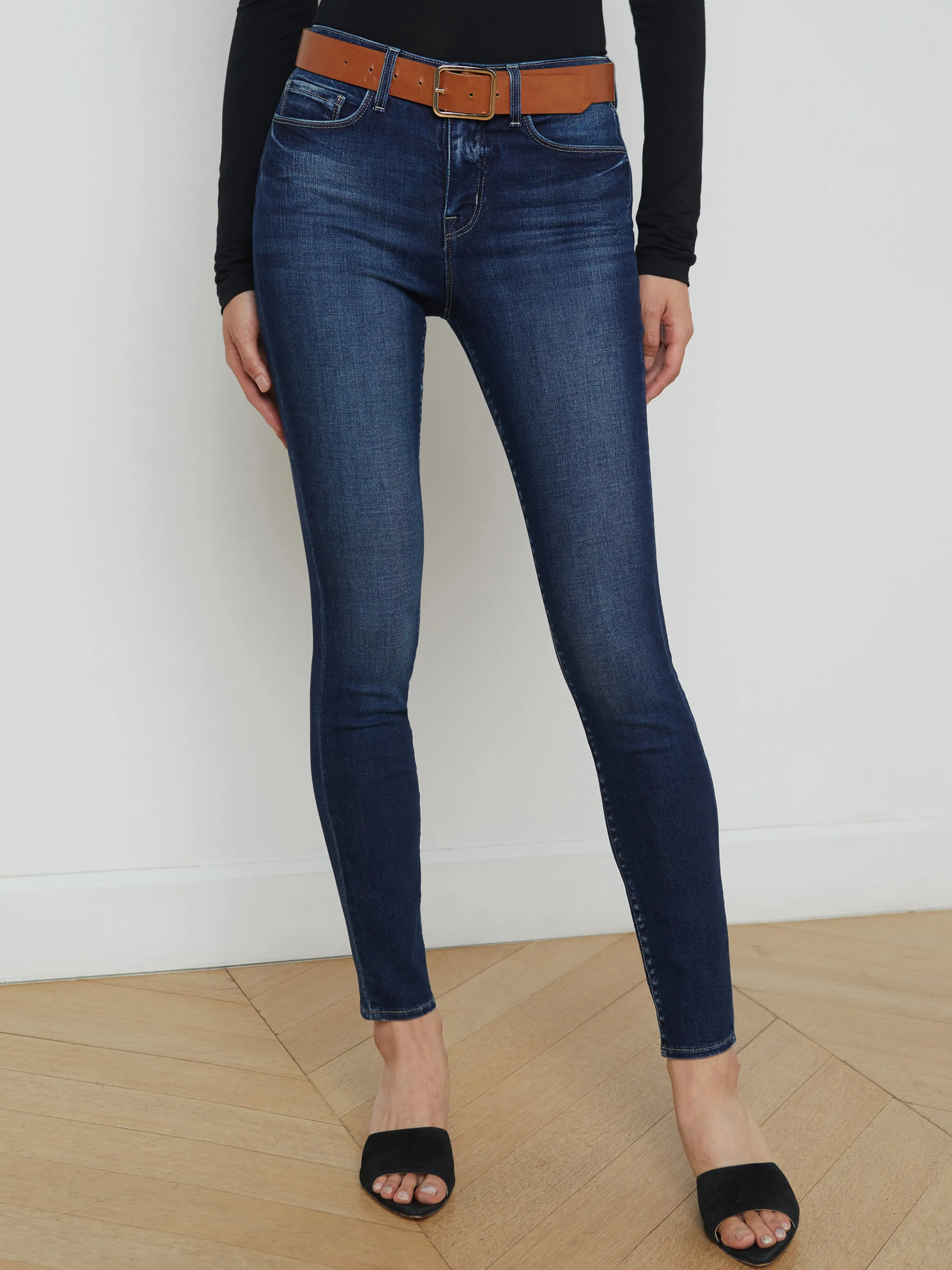 L'AGENCE JEAN SKINNY MARGUERITE- Denim Vieilli