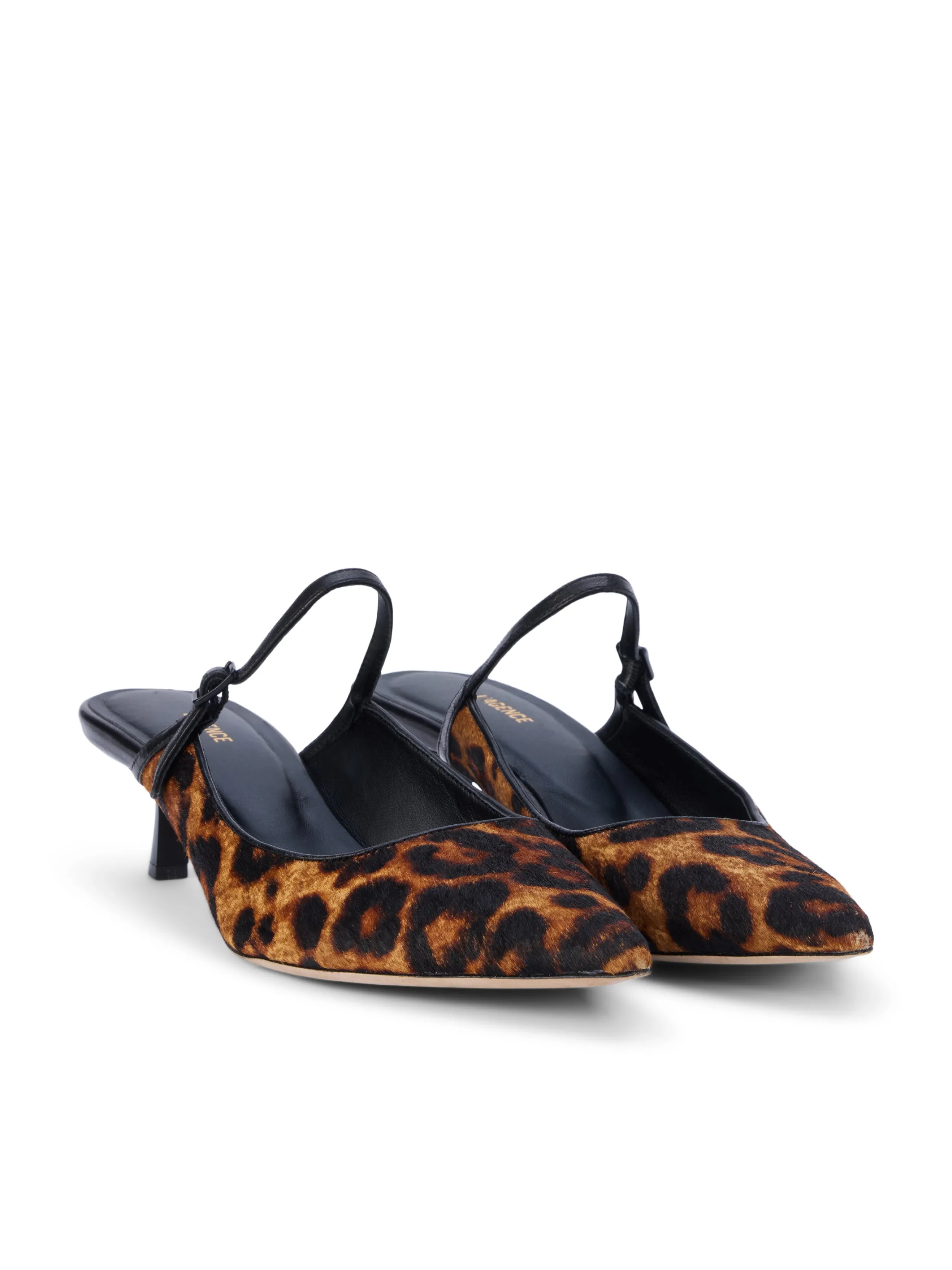 L'AGENCE MULE EN CUIR EDITH- Talons