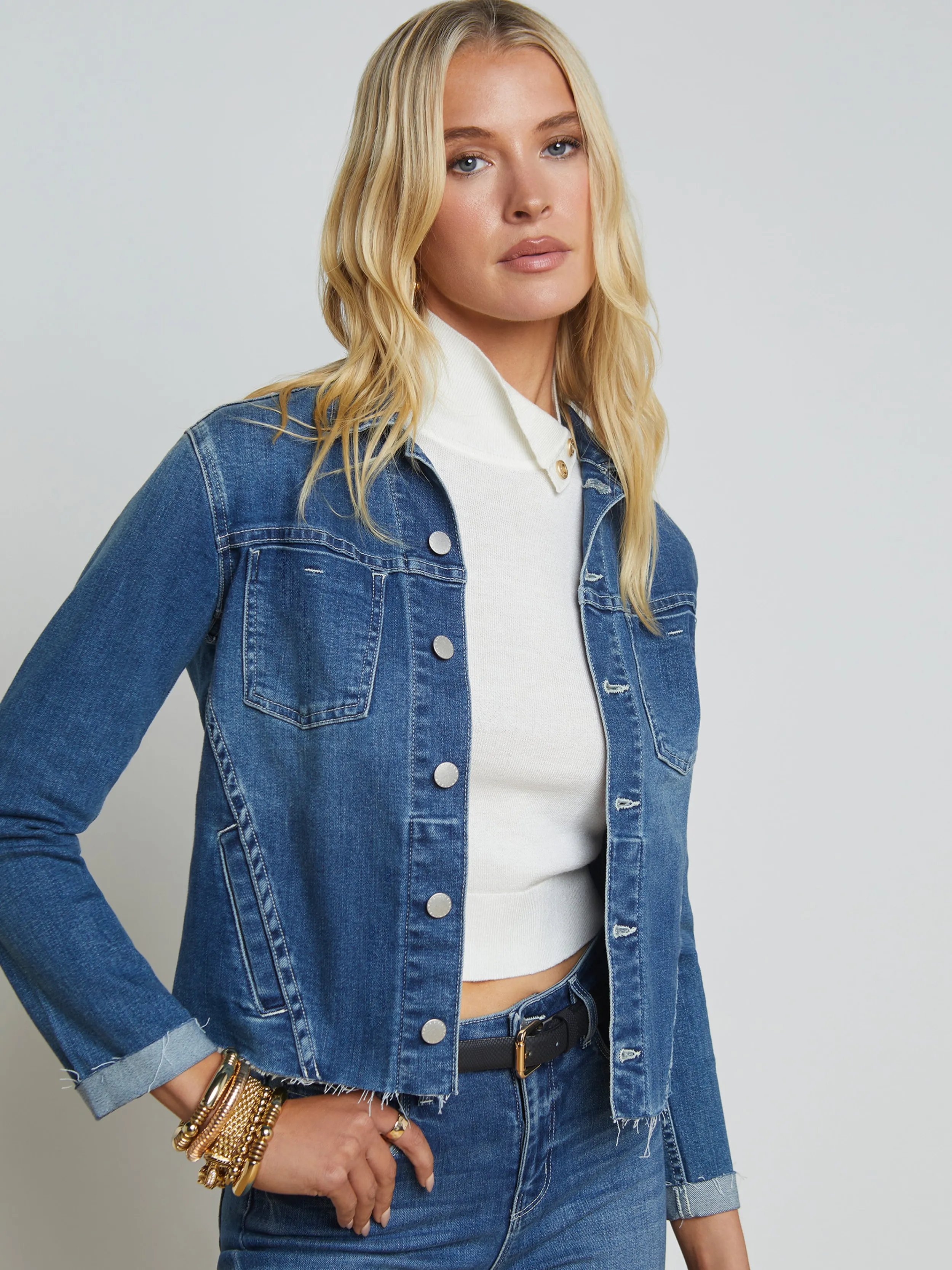 L'AGENCE VESTE EN JEAN JANELLE- Vestes En Jean | Denim Vieilli