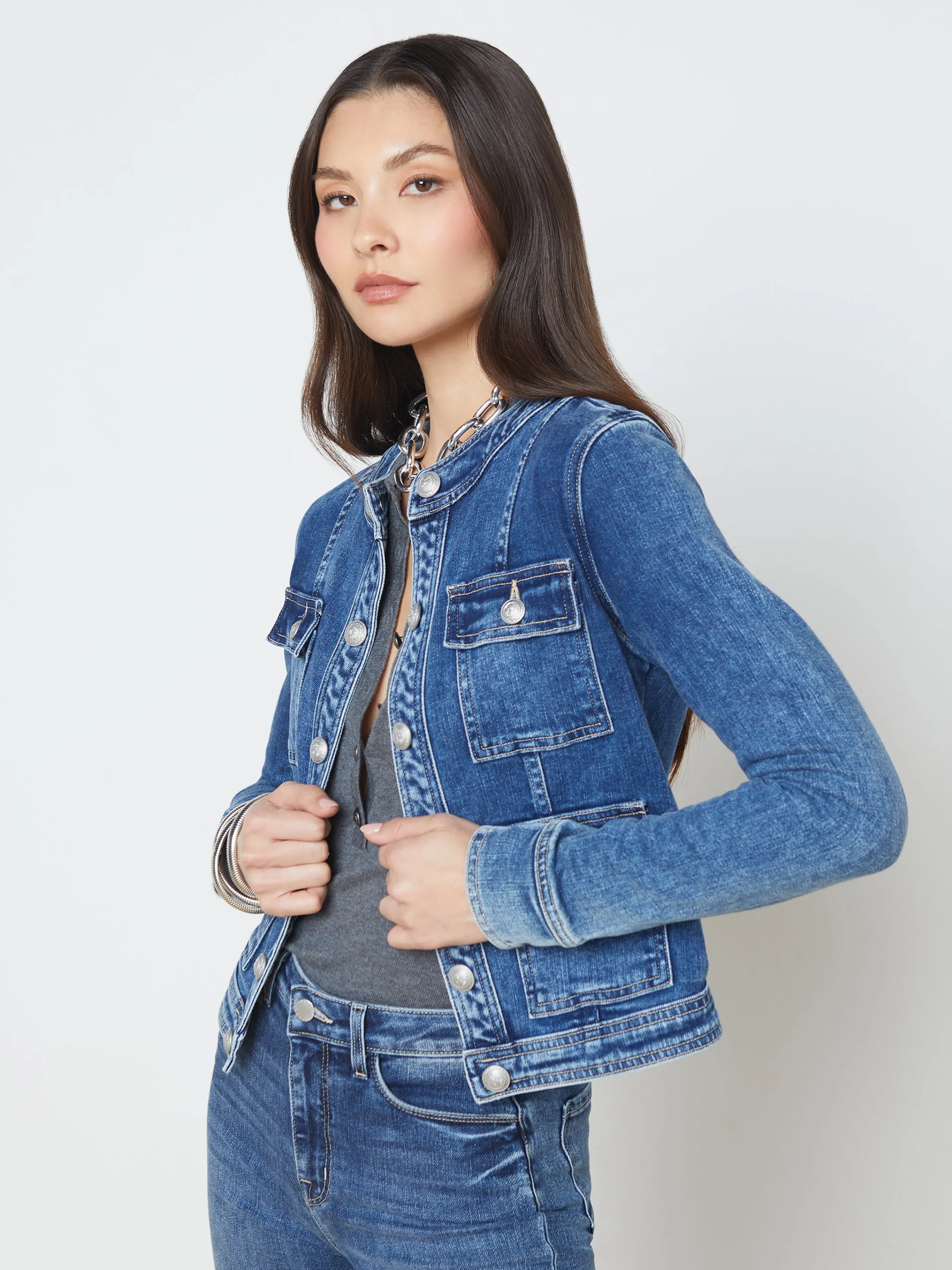 L'AGENCE VESTE EN JEAN YARI- Vestes En Jean | Essentiels