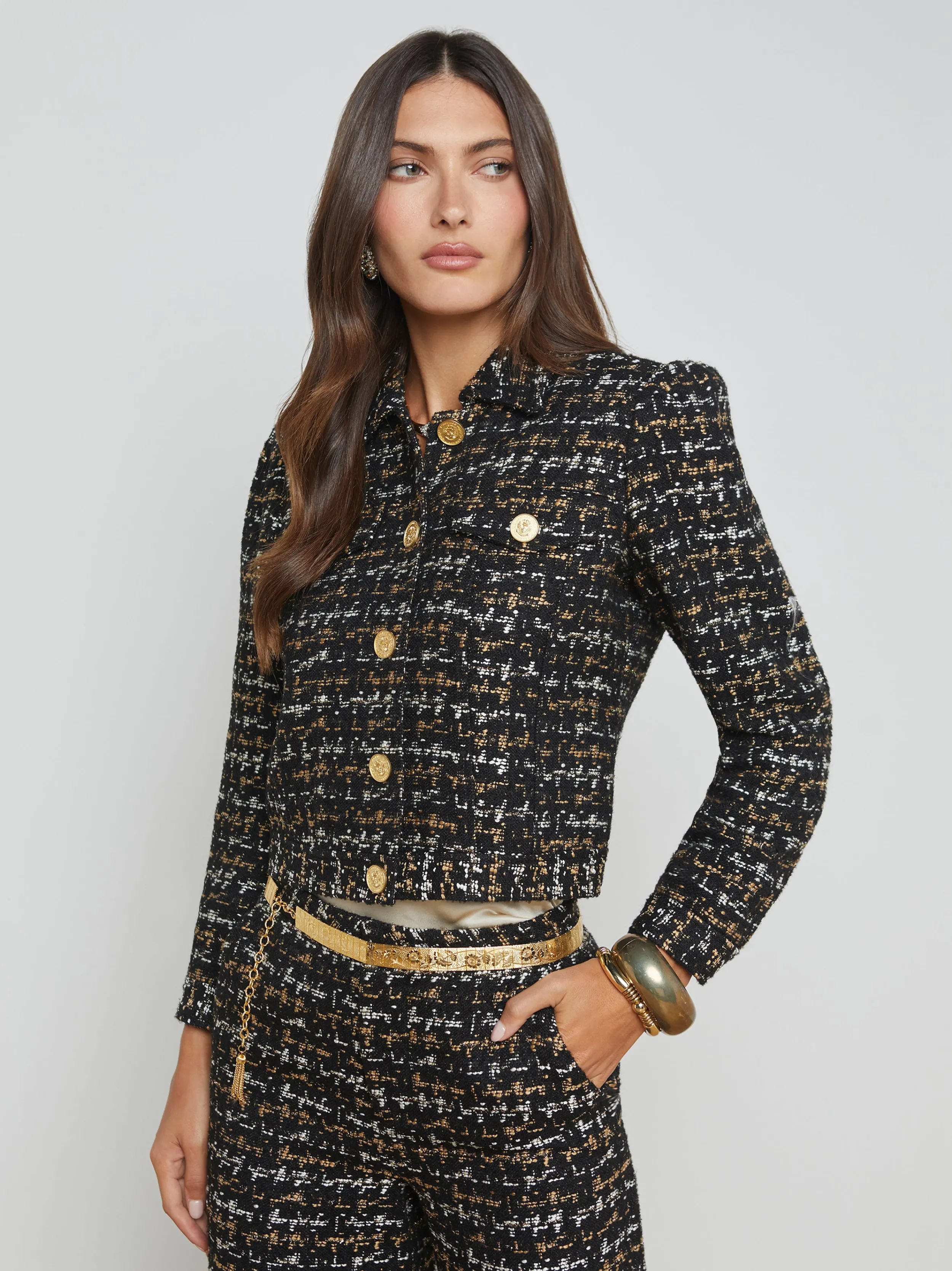 L'AGENCE VESTE EN TWEED KASEY- Ensembles Assortis | Blazers Et Vestes